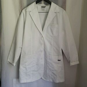 Grey’s Anatomy By Barco White Lab Doctor’s Coat Pockets Women’s Size L